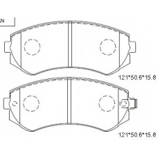 KD1722 ASIMCO Комплект тормозных колодок, дисковый тормоз
