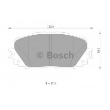 0 986 AB1 498 BOSCH Комплект тормозных колодок, дисковый тормоз