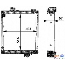 8MK 376 710-051 HELLA Радиатор, охлаждение двигателя