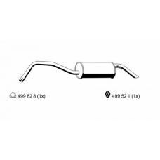 332057 ERNST Глушитель выхлопных газов конечный