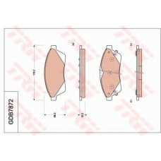 GDB7872 TRW Комплект тормозных колодок, дисковый тормоз
