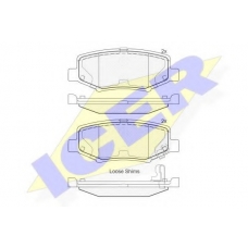 181909 ICER Комплект тормозных колодок, дисковый тормоз