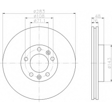 8DD 355 108-401 HELLA Тормозной диск