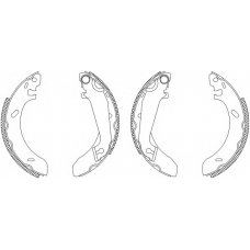 8DB 355 003-311 HELLA Комплект тормозных колодок