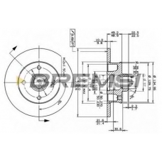 DBA137S BREMSI Тормозной диск