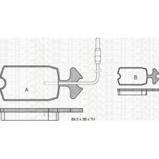 8110 38716 TRIDON Brake pads - front