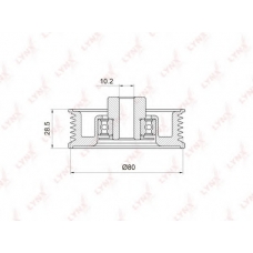 PB-7035 LYNX Ролик руч.ремня toyota auris 1