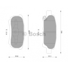 0 986 AB2 754 BOSCH Комплект тормозных колодок, дисковый тормоз