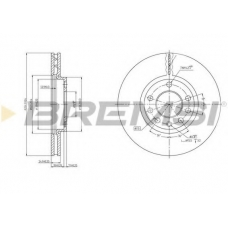 DBB191V BREMSI Тормозной диск