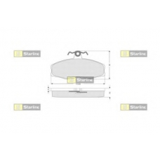 BD S135 STARLINE Комплект тормозных колодок, дисковый тормоз