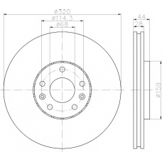 8DD 355 116-141 HELLA PAGID Тормозной диск