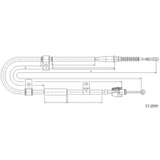 17.2559 CABOR Трос, стояночная тормозная система