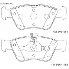 KD7746 ASIMCO Комплект тормозных колодок, дисковый тормоз