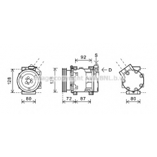 RTK479 Prasco Компрессор, кондиционер