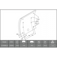 K19486.9-F3672 FERODO Комплект тормозных башмаков, барабанные тормоза
