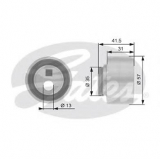 T41134 GATES Натяжной ролик, ремень грм