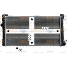 8MK 376 900-111 HELLA Радиатор, охлаждение двигателя