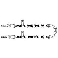 FA02165 KAWE Трос, стояночная тормозная система