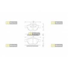 BD S249 STARLINE Комплект тормозных колодок, дисковый тормоз