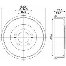 MBD337 MINTEX Тормозной барабан