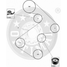 SK-1186 OPTIMAL Комплект ремня грм