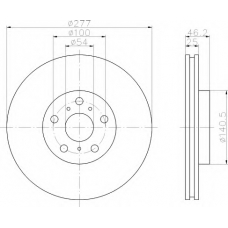 8DD 355 103-951 HELLA Тормозной диск