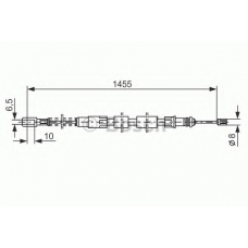 1 987 477 040 BOSCH Трос, стояночная тормозная система