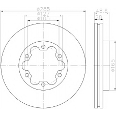 8DD 355 117-421 HELLA PAGID Тормозной диск