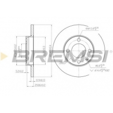 DBA103S BREMSI Тормозной диск