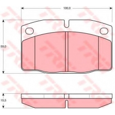 GTD1008 TRW Комплект тормозов, дисковый тормозной механизм
