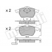 22-0181-2 METELLI Комплект тормозных колодок, дисковый тормоз