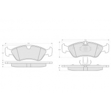 PF1298 PROCODIS FRANCE Комплект тормозных колодок, дисковый тормоз