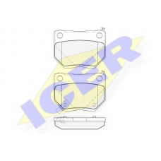 181749 ICER Комплект тормозных колодок, дисковый тормоз