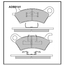 ADB0141 Allied Nippon Тормозные колодки