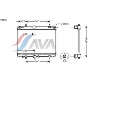 PE2198 AVA Радиатор, охлаждение двигателя