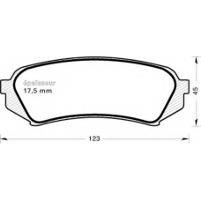 504 MGA Комплект тормозных колодок, дисковый тормоз