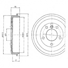 BF275 DELPHI Тормозной барабан