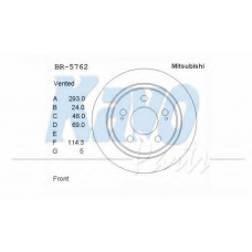 BR-5762 KAVO PARTS Тормозной диск