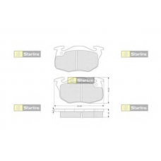 BD S107P STARLINE Комплект тормозных колодок, дисковый тормоз