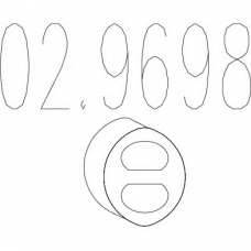 02.9698 MTS Прокладка, труба выхлопного газа