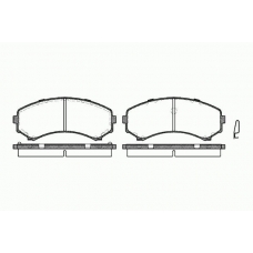 0396 00 KAWE Комплект тормозных колодок, дисковый тормоз