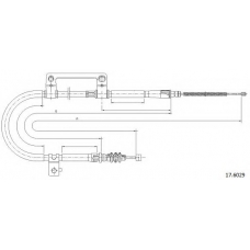 17.6029 CABOR Трос, стояночная тормозная система
