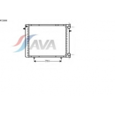 RT2088 AVA Радиатор, охлаждение двигателя