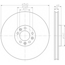 8DD 355 119-651 HELLA Тормозной диск