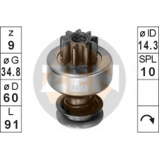 225120 ERA Привод с механизмом свободного хода, стартер