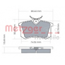 1170022 METZGER Комплект тормозных колодок, дисковый тормоз