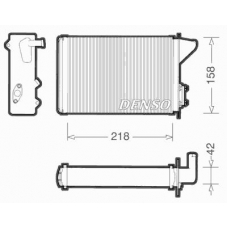 DRR09040 DENSO Теплообменник, отопление салона