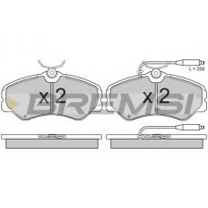 BP2337 BREMSI Комплект тормозных колодок, дисковый тормоз
