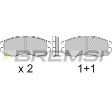 BP2509 BREMSI Комплект тормозных колодок, дисковый тормоз