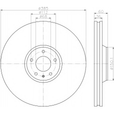 8DD 355 115-891 HELLA PAGID Тормозной диск